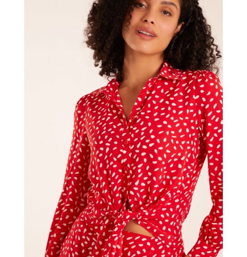 Polka Dot Oversized Shirt & Trouser Set