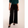 Wide Leg Textured Velour Trouser