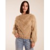 Fluffy Round Neck Cuff Sleeve Jumper