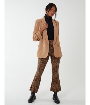 Leopard Print Flared Pants