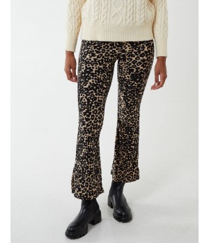 Leopard Print Flared Pants