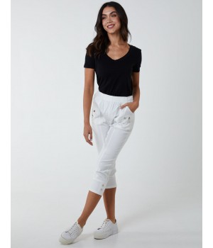 Zip Detail Crop Trouser