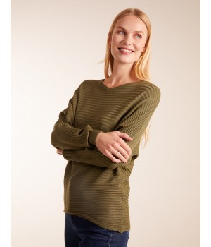 Ribbed Batwing Jumper