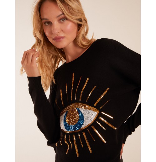 Evil Eye Sequin Jumper