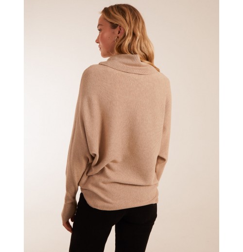 Oversized Roll Neck Batwing Jumper