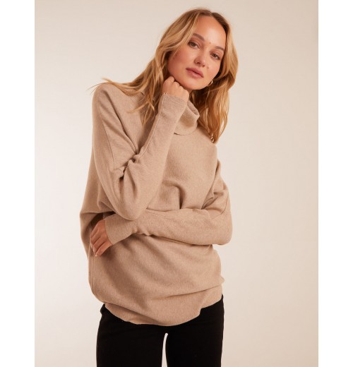 Oversized Roll Neck Batwing Jumper